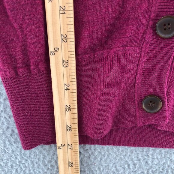 LOFT Sweater Womens Extra Small Pink Wool Blend Cardigan Button Up V Neck Casual - Picture 8 of 9